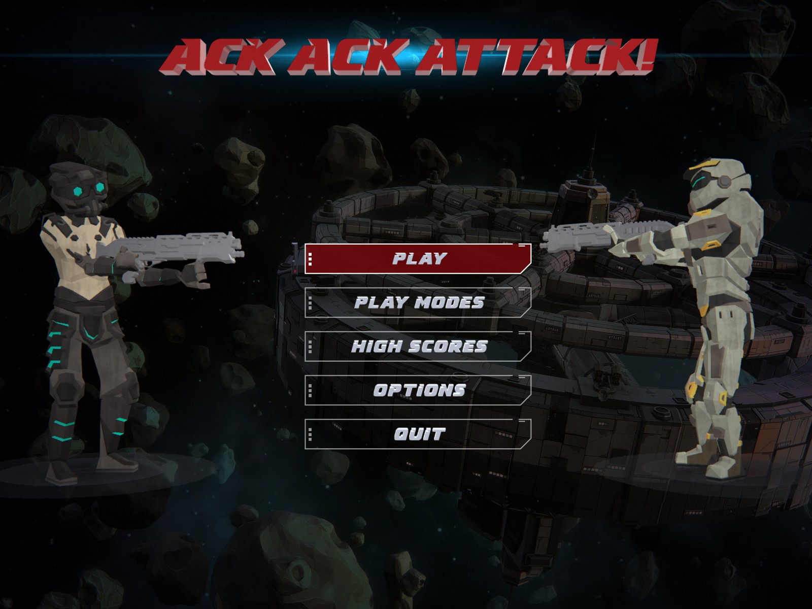 Ack Ack Attack! main menu